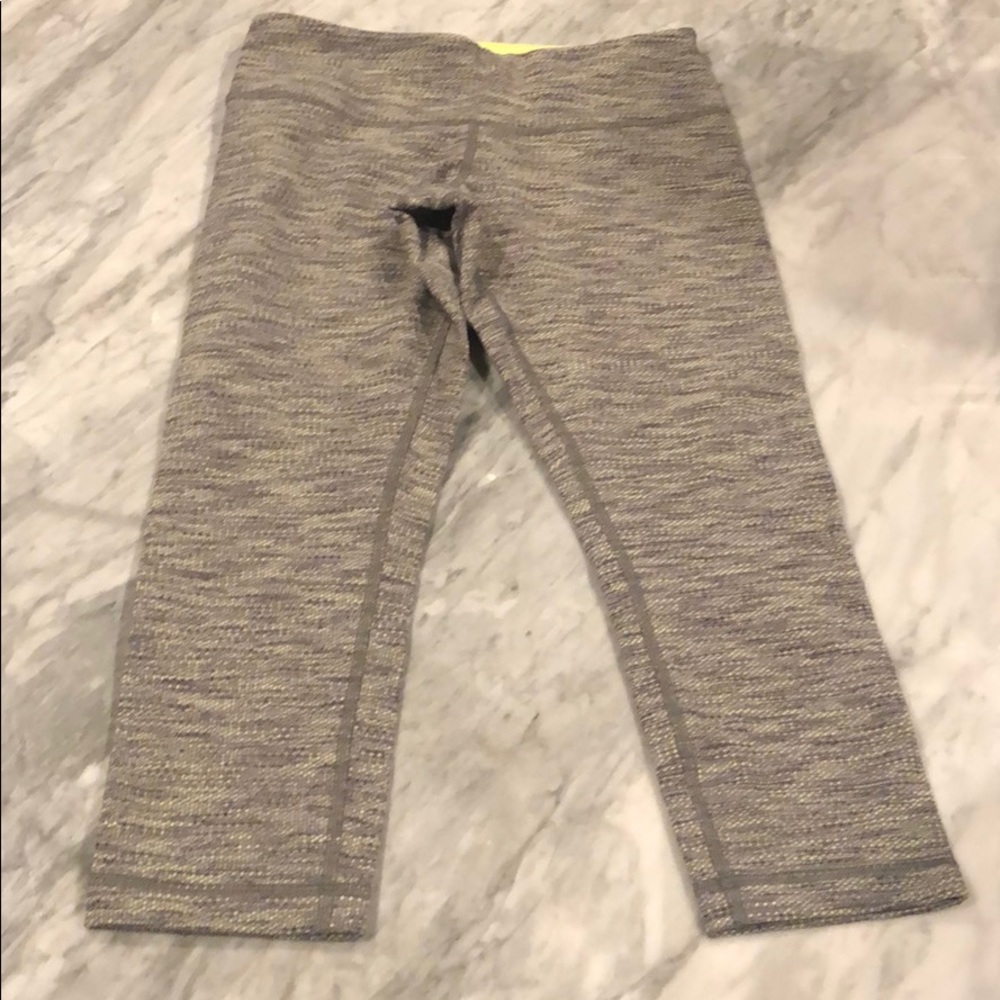 Lululemon Textured Crop Pant Mint Green Striped